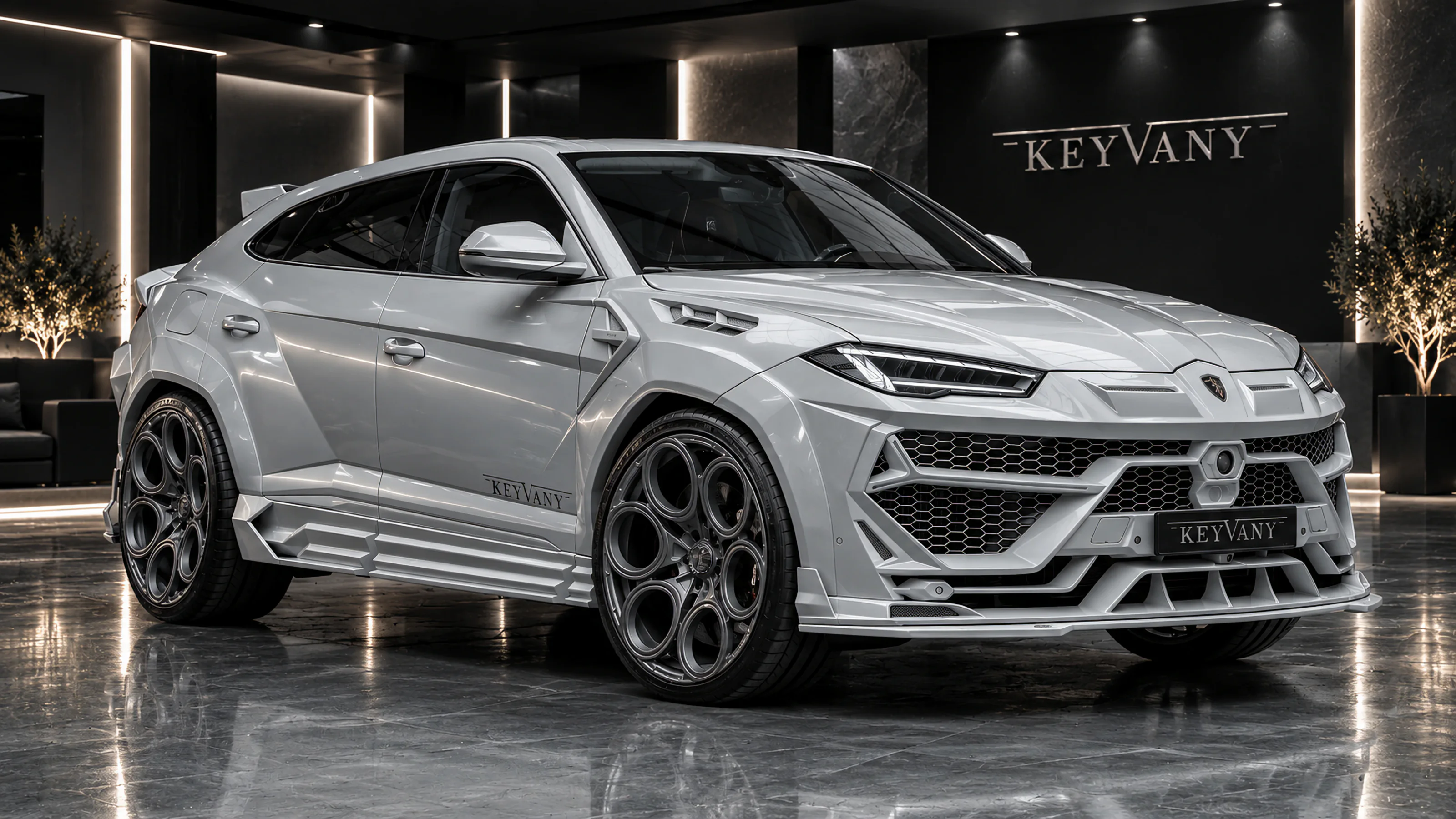 Cinematic Dubai atelier portrait of KEYVANY Urus